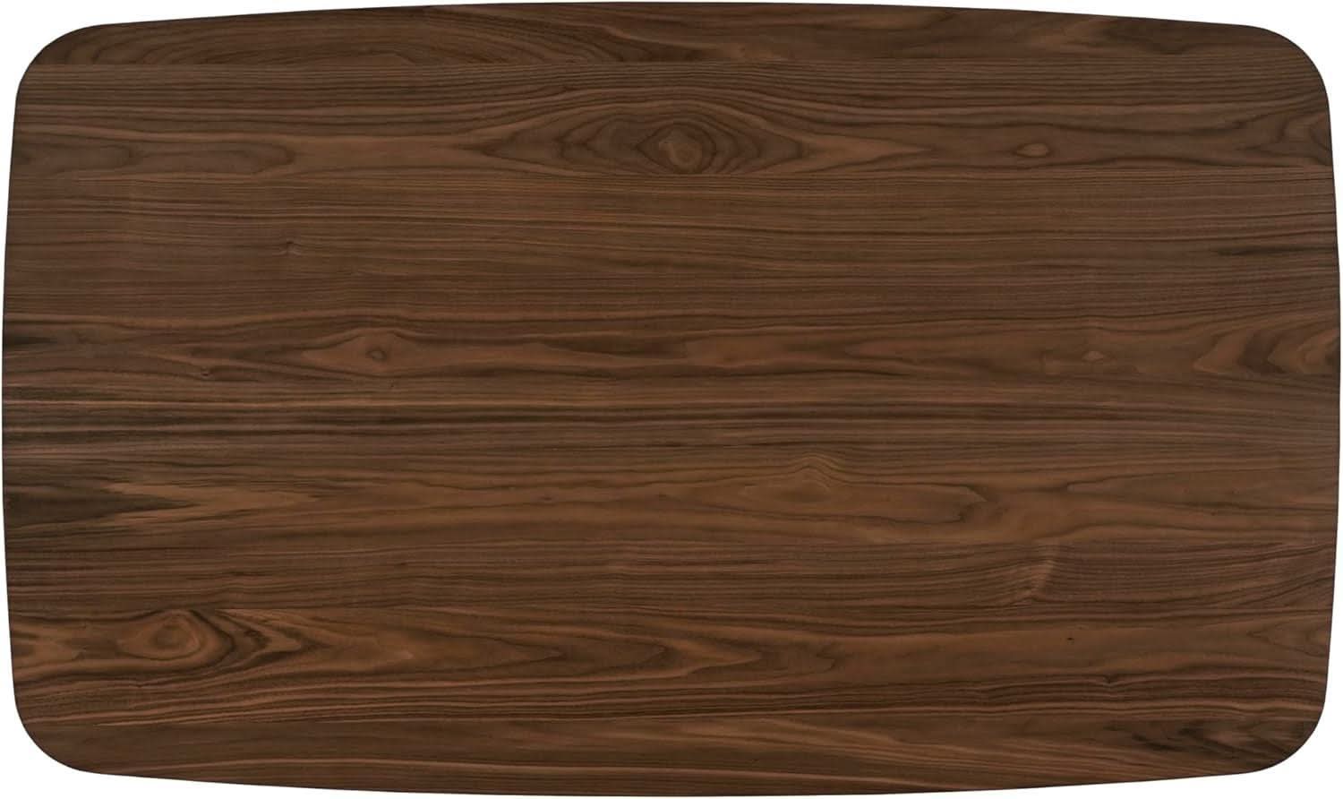 Arley Modern Dining Table For 4 Walnut Brown Solid Wood
