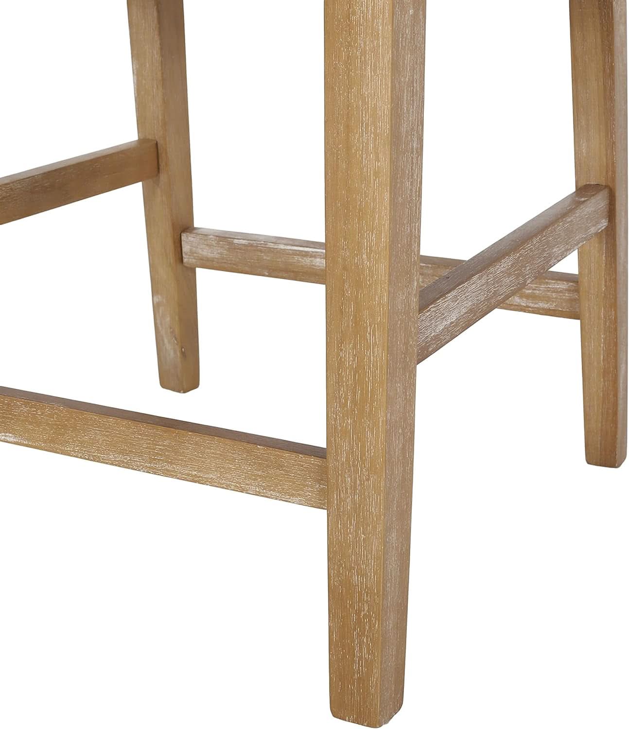 Armga Upholstered 26 Inch Counter Stools Beige Set Of 2
