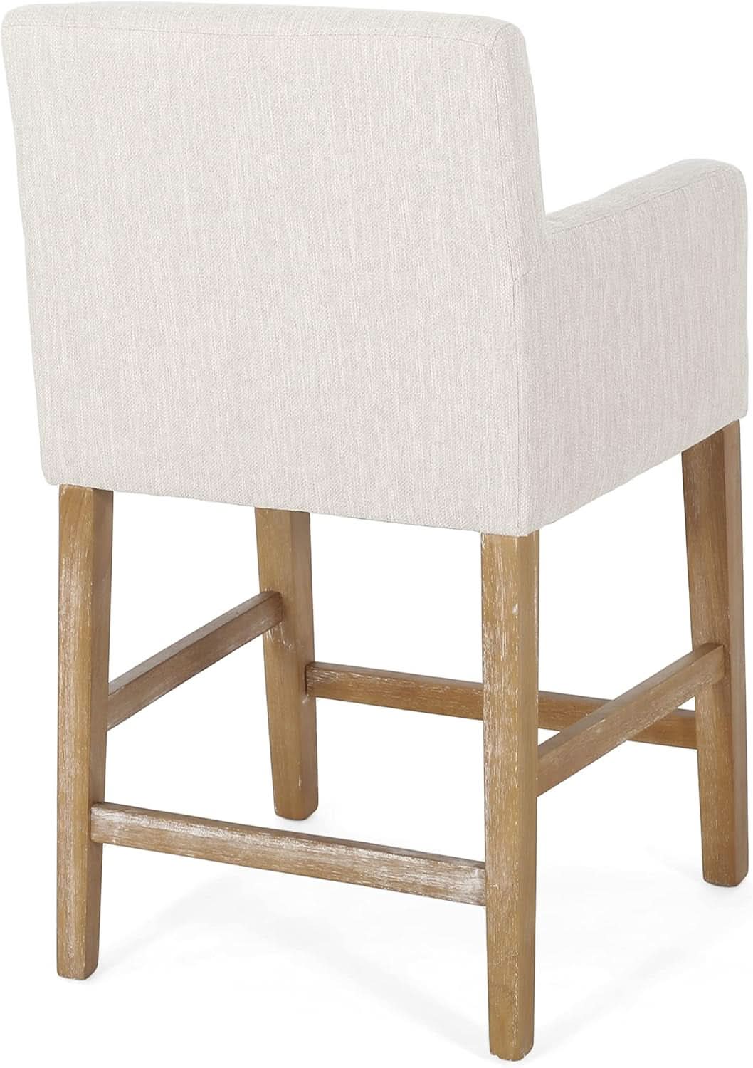 Armga Upholstered 26 Inch Counter Stools Beige Set Of 2
