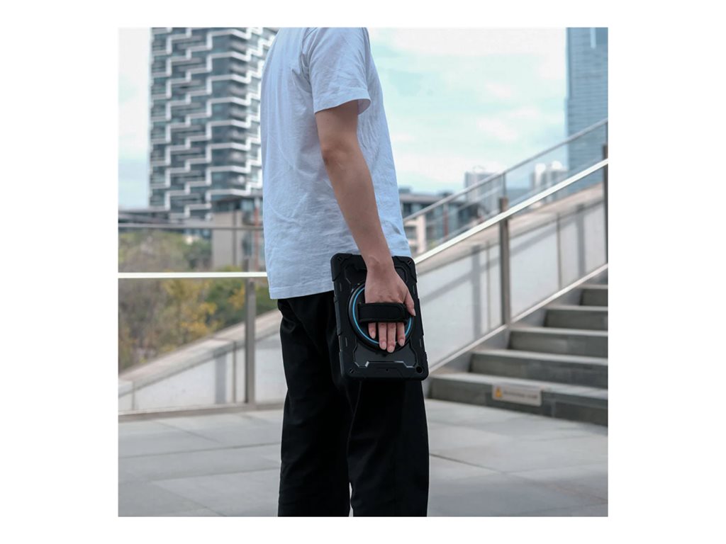 Armor-X - Back cover for tablet - rugged - 3 layers, shockproof, with hand strap and kick-stand - polycarbonate, silicone - for NBN-IPAD-M6