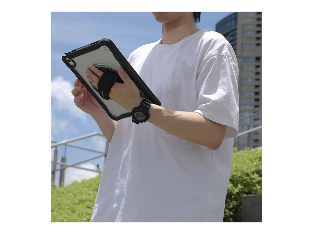 Armor-X - Back cover for tablet - rugged - with kickstand & hand strap, 2 layers - thermoplastic polyurethane (TPU), polyurethane, HLN-IPAD-M6