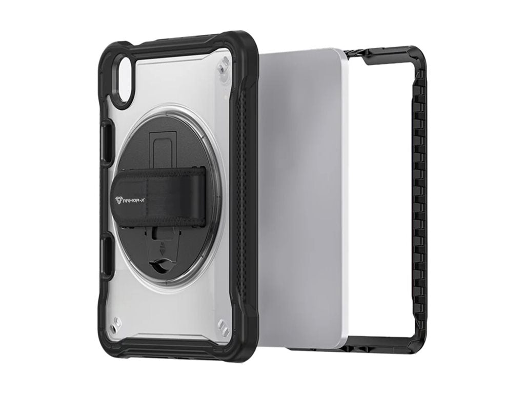 Armor-X - Back cover for tablet - rugged - with kickstand & hand strap, 2 layers - thermoplastic polyurethane (TPU), polyurethane, HLN-IPAD-M6