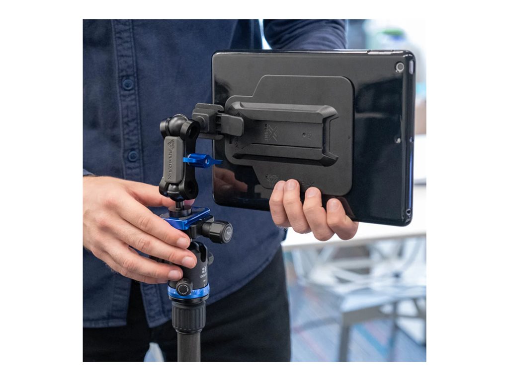 Armor-X - Back cover for tablet - with kickstand, hand strap, X-Mount, shockproof - thermoplastic polyurethane (TPU), polycarbonate PXS-LN-P12