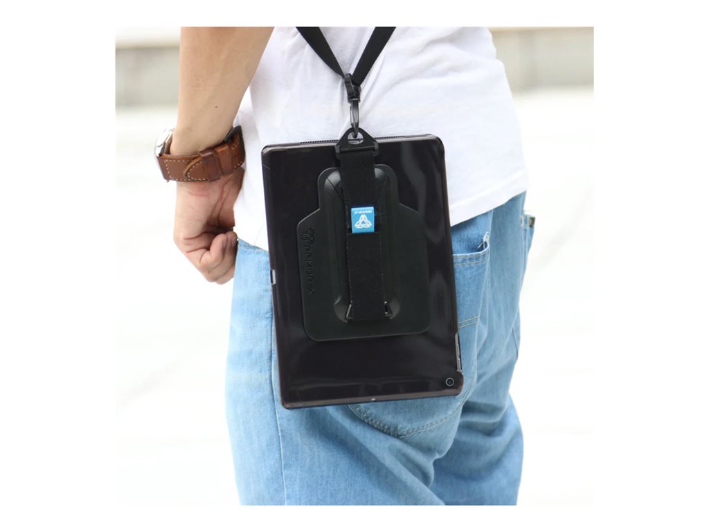 Armor-X - Back cover for tablet - with kickstand, hand strap, X-Mount, shockproof - thermoplastic polyurethane (TPU), polycarbonate PXS-LN-P12