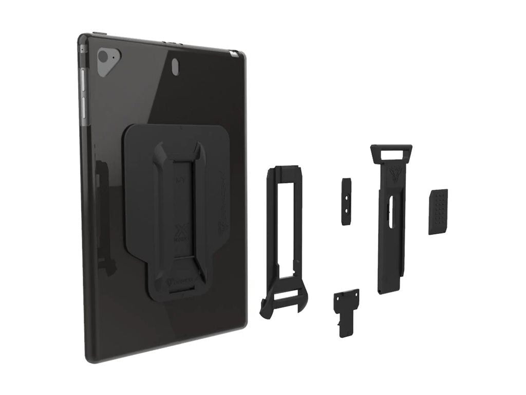 Armor-X - Back cover for tablet - with kickstand, hand strap, X-Mount, shockproof - thermoplastic polyurethane (TPU), polycarbonate PXS-LN-P12