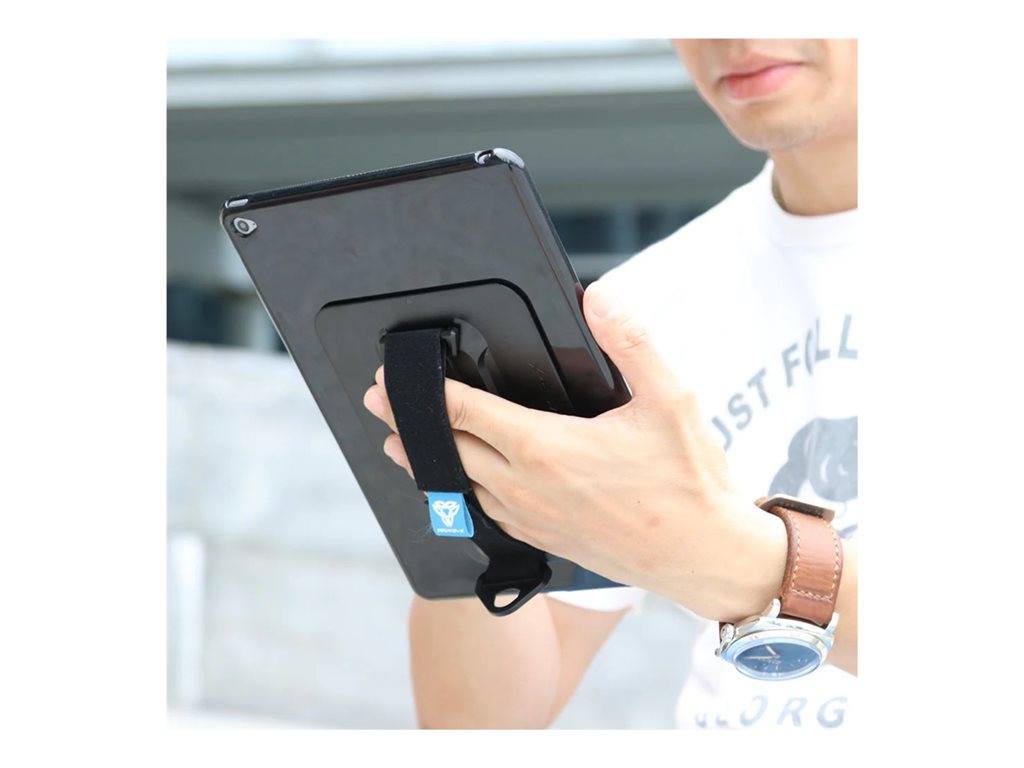 Armor-X - Back cover for tablet - with kickstand, hand strap, X-Mount, shockproof - thermoplastic polyurethane (TPU), polycarbonate PXS-LN-P12