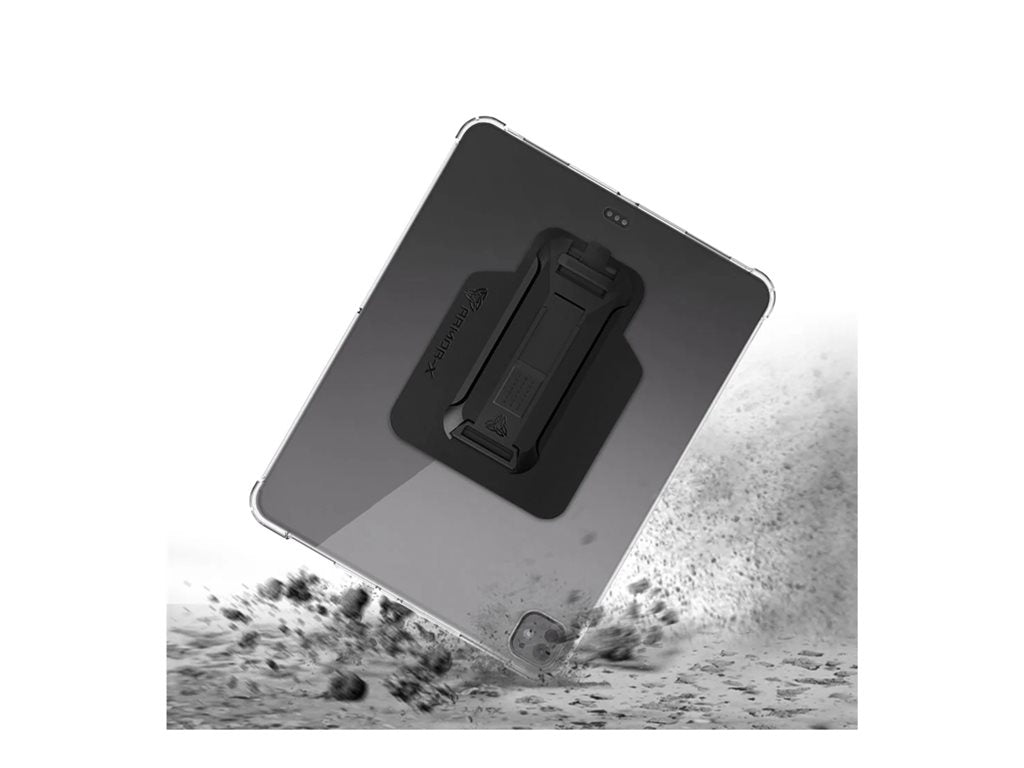 Armor-X - Back cover for tablet - with kickstand, hand strap, X-mount, 4 corner protection - thermoplastic polyurethane (TPU) ZXS-IPAD-PR10CL