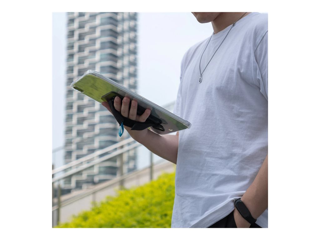 Armor-X - Back cover for tablet - with kickstand, hand strap, X-mount, 4 corner protection - thermoplastic polyurethane (TPU) ZXS-IPAD-PR10CL