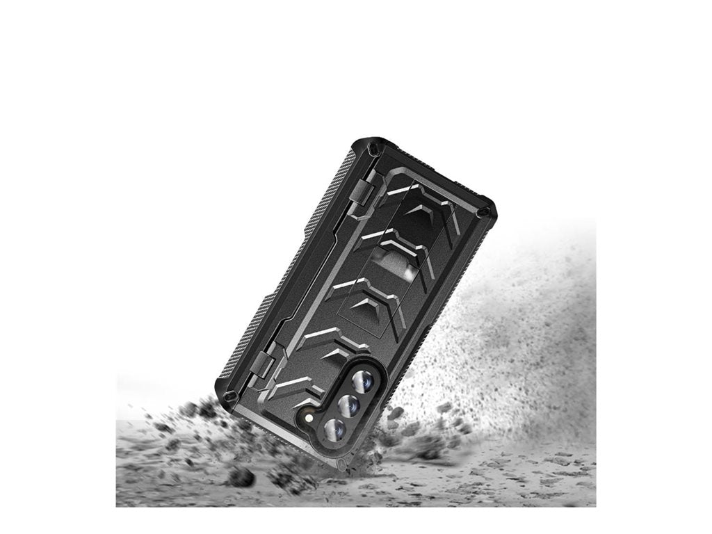 Armor-X - Flip cover for cell phone - rugged - TPU bumper - black - for Samsung Galaxy Z Fold5 MLN-SS23-ZFOLD5