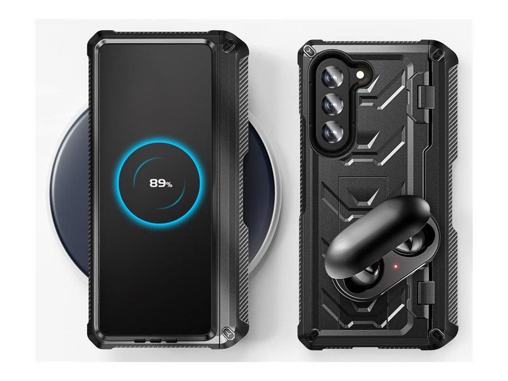 Armor-X - Flip cover for cell phone - rugged - TPU bumper - black - for Samsung Galaxy Z Fold5 MLN-SS23-ZFOLD5