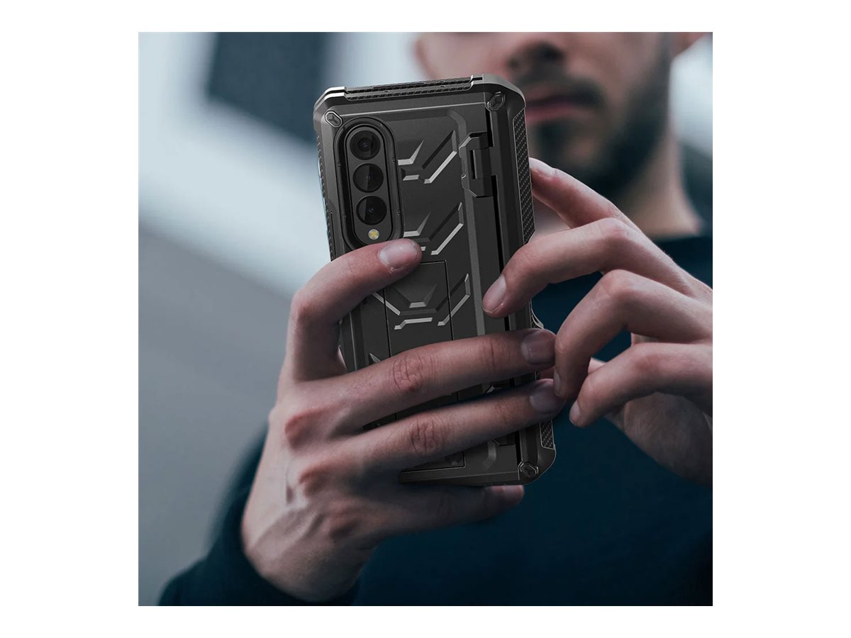 Armor-X - Flip cover for cell phone - rugged - TPU bumper - black - for Samsung Galaxy Z Fold5 MLN-SS23-ZFOLD5