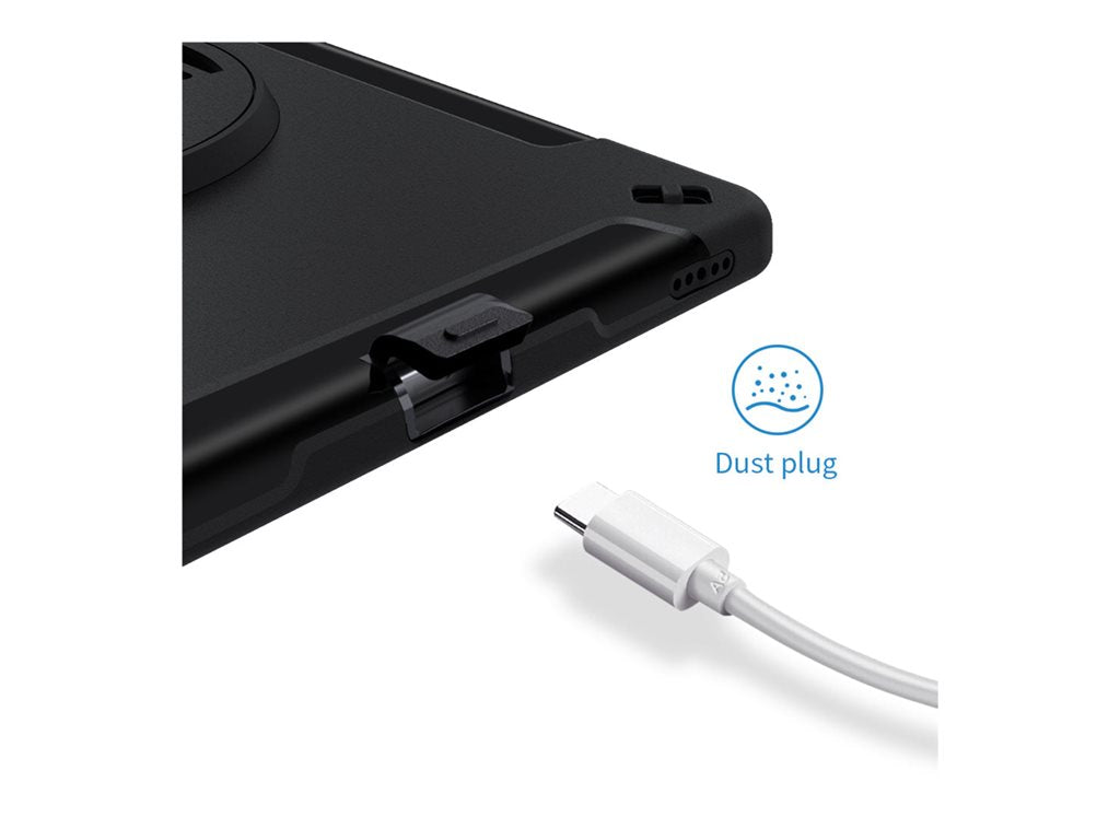 Armor-X RIN-SS-S7P-SX - Back cover for tablet - rugged - with hand strap and kick-stand, rainproof military grade - premium thermoplastic