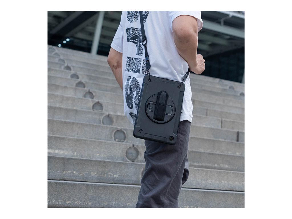 Armor-X RIN-SS-S7P-SX - Back cover for tablet - rugged - with hand strap and kick-stand, rainproof military grade - premium thermoplastic