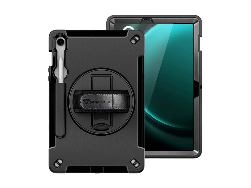 Armor-X RIN-SS-X510 - Protective case for tablet - rugged - with hand strap and kick-stand, rainproof military grade - premium
