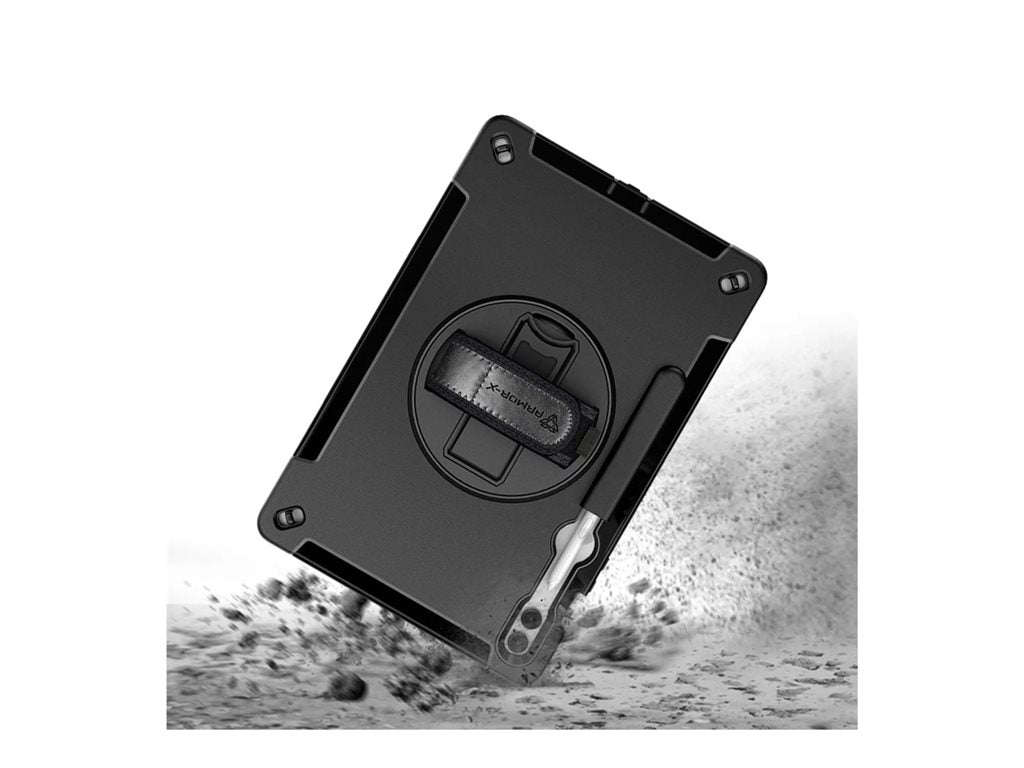 Armor-X RIN-SS-X610 - Back cover for tablet - rugged - with hand strap and kick-stand, rainproof military grade - premium thermoplastic