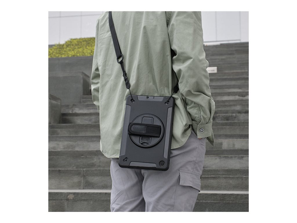 Armor-X RIN-SS-X610 - Back cover for tablet - rugged - with hand strap and kick-stand, rainproof military grade - premium thermoplastic