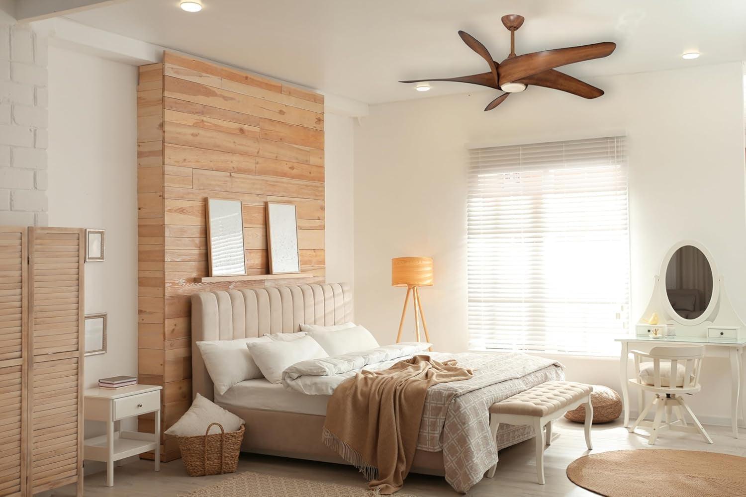 Artemis XL5 62In Distressed Koa Ceiling Fan With LED