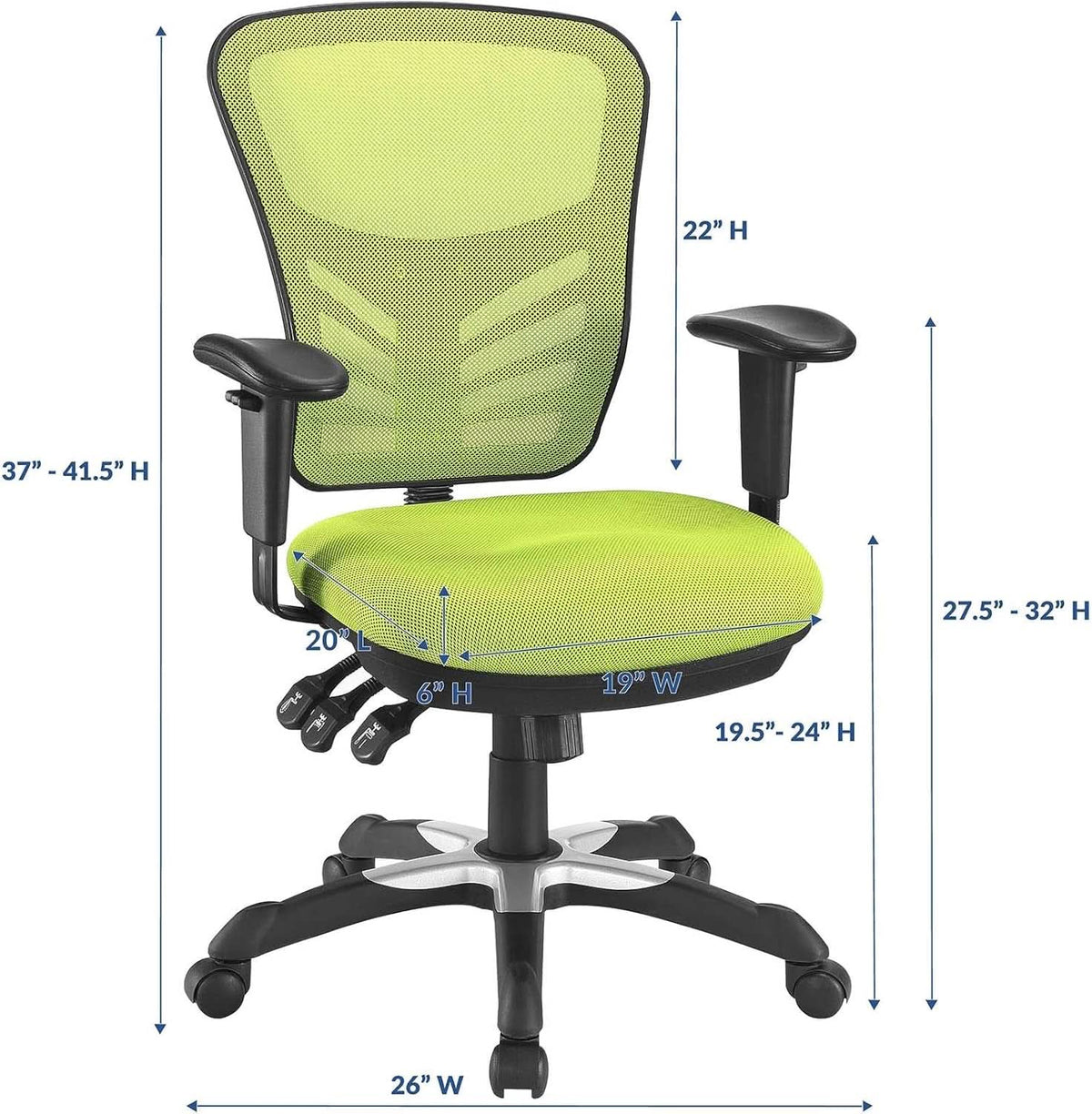 Articulate Ergonomic Green Mesh Office Chair For Long Hours