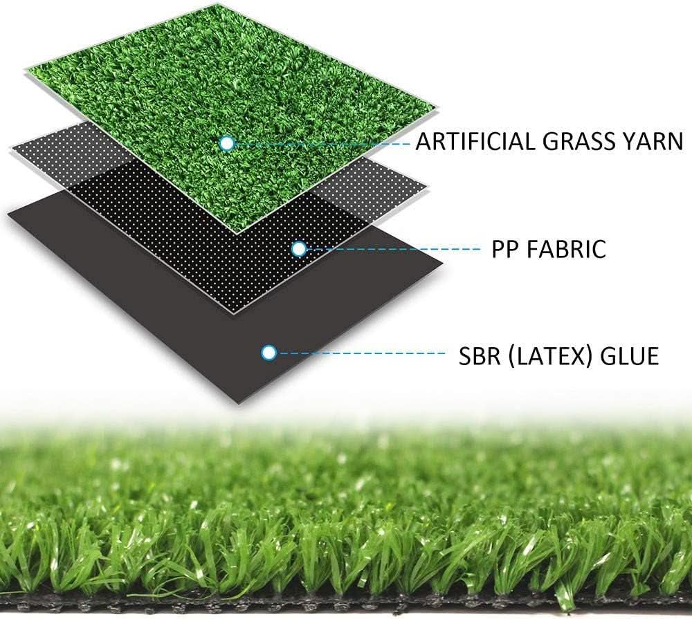 Artificial Grass Turf 7x15 Ft Outdoor Rug 0.4 Inch Height