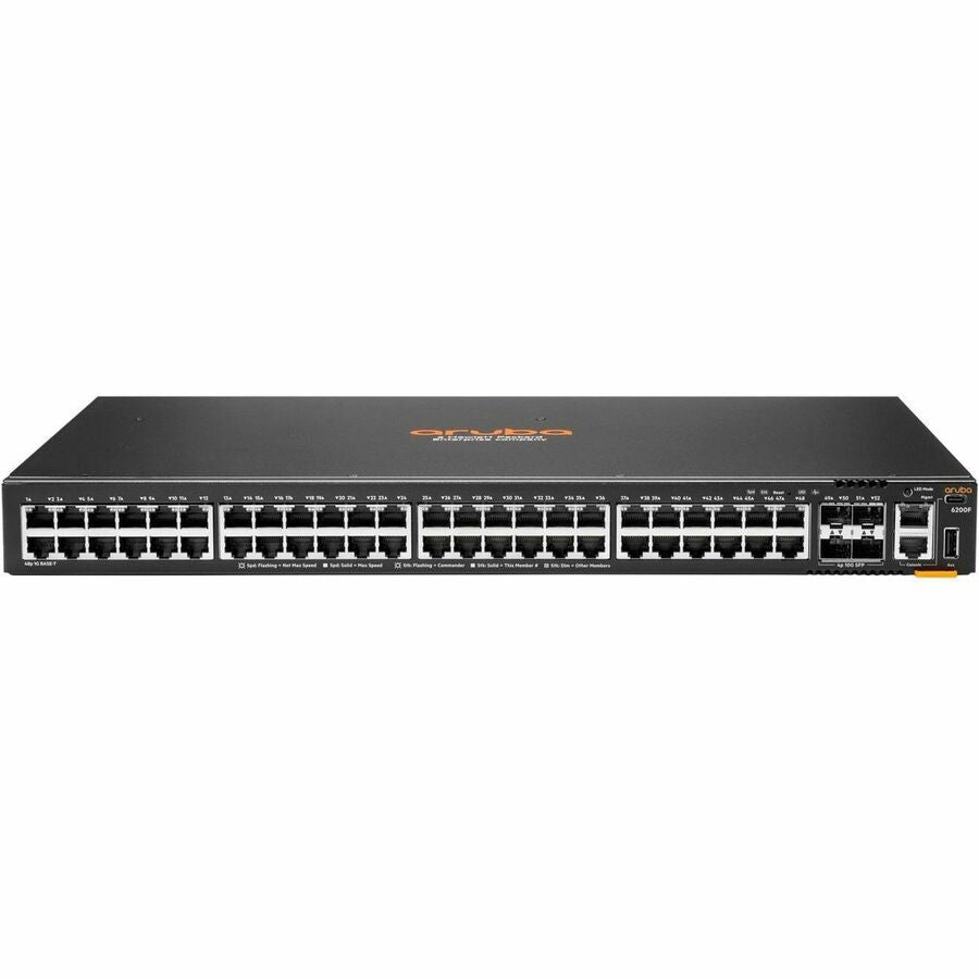 Aruba CX 6200F 48G 4SFP+ Switch - 48 Ports - Manageable - Gigabit Ethernet, 10 Gigabit