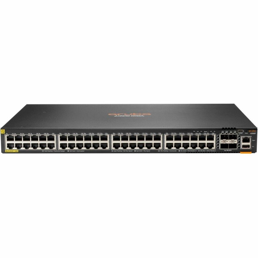 Aruba CX 6200F 48G Class 4 PoE 4SFP+ 740W Switch - 48 Ports - Manageable - Gigabit