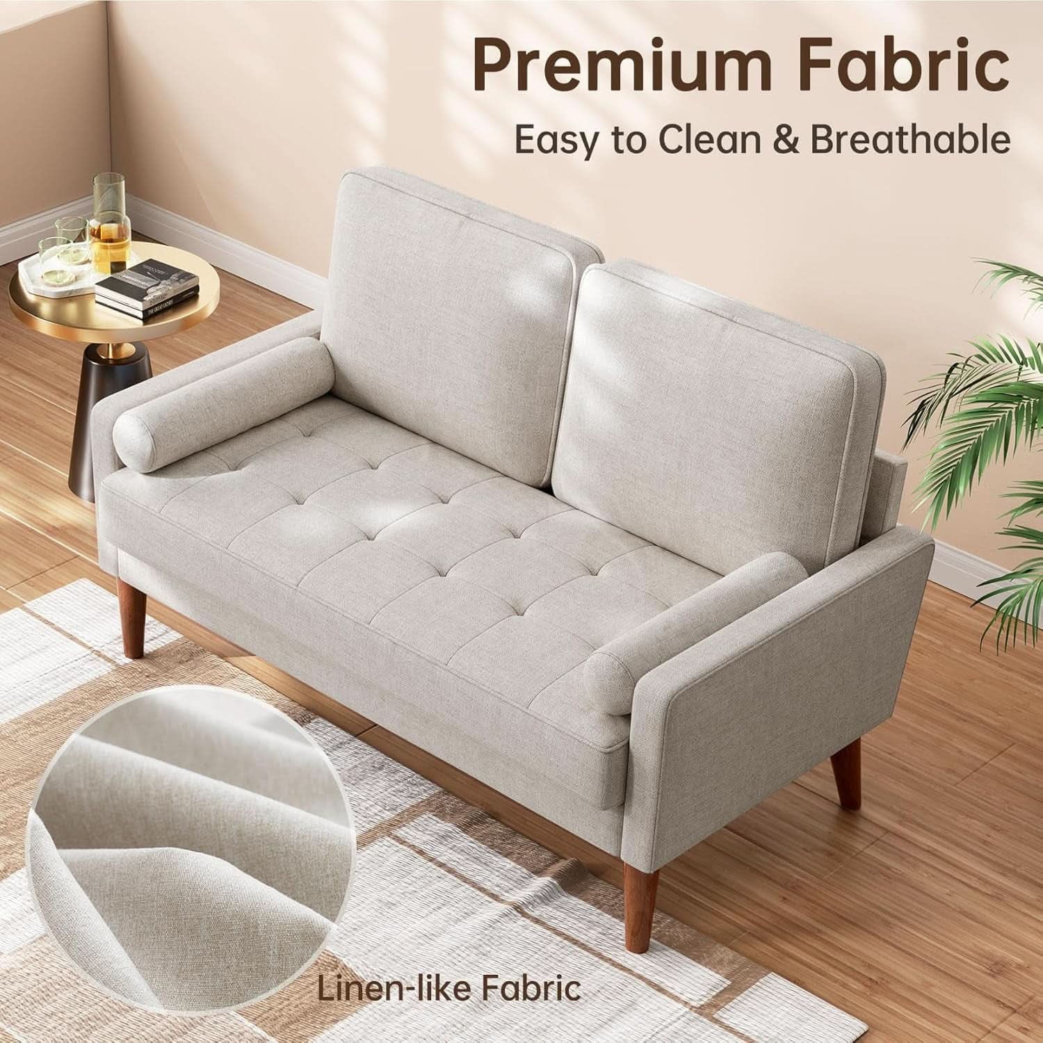 Ashbeige Modern Loveseat For Small Spaces Pocket Spring