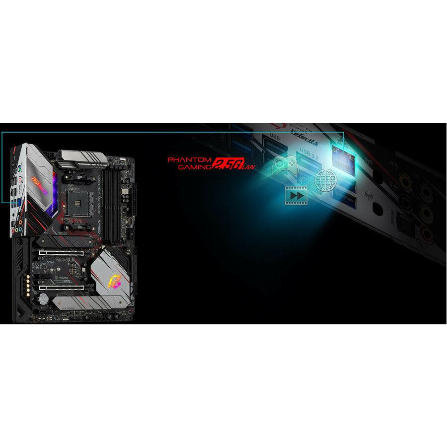 Asrock B550 Pg Velocita Socket Am4/ Amd B550/ Ddr4/ Quad Crossfirex/ Sata3&Usb3.2/ M.2/ Atx Motherboard