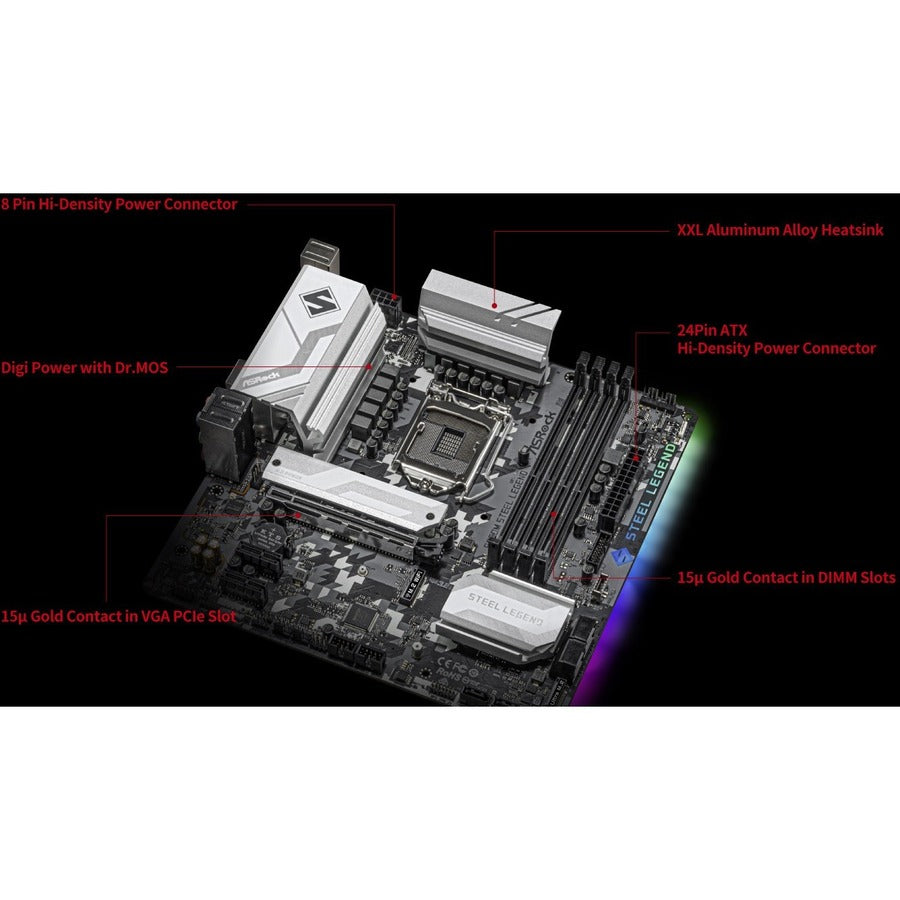Asrock B560M Steel Legend - Motherboard - Micro Atx - Lga1200 Socket - B560 Chipset
