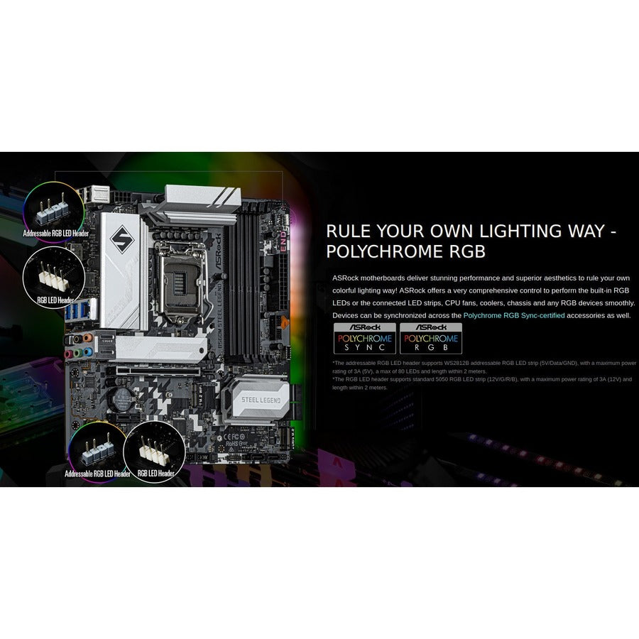 Asrock B560M Steel Legend - Motherboard - Micro Atx - Lga1200 Socket - B560 Chipset