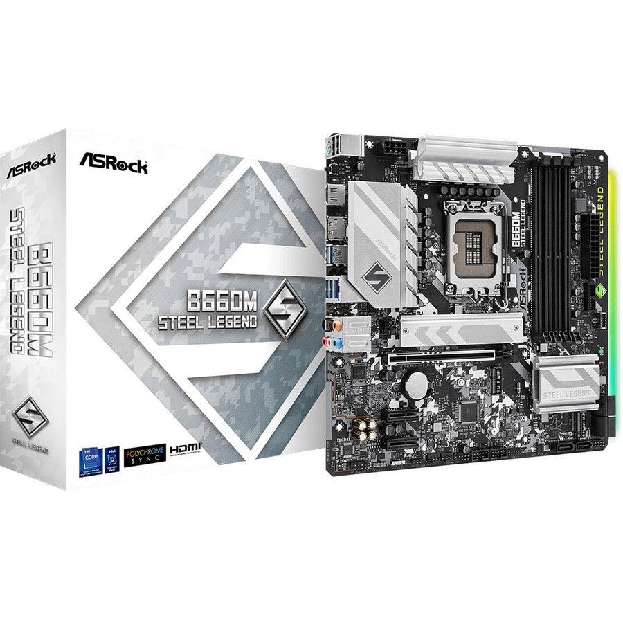 Asrock B660M Steel Legend - Motherboard - Micro Atx - Lga1700 Socket - B660 Chipset