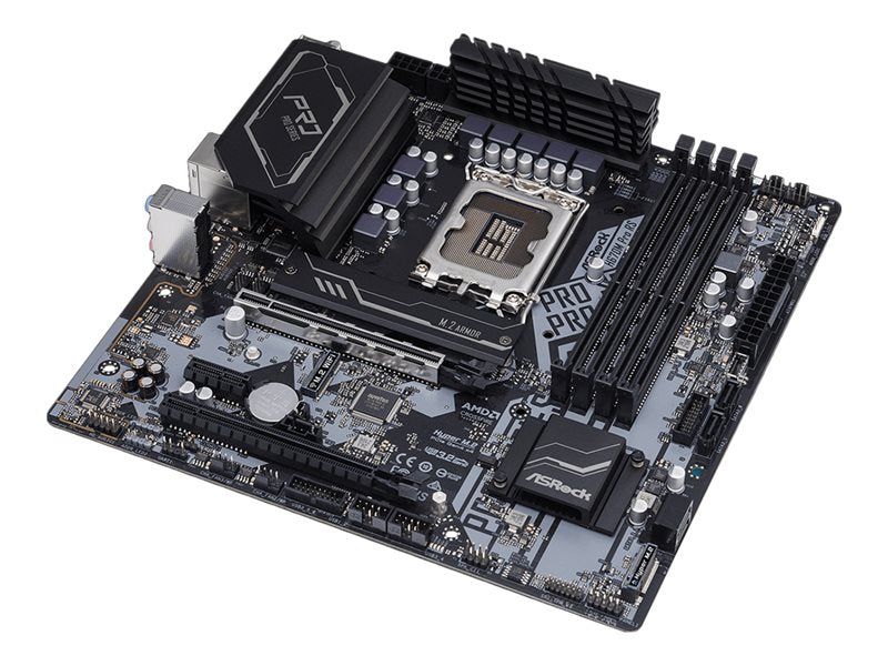 Asrock H670M Pro Rs - Motherboard - Micro Atx - Lga1700 Socket - H670 Chipset - Usb-C Gen1, Usb 3.2 Gen 1, Usb 3.2 Gen 2 - Gigabit Lan - Onboard Graphics (Cpu Required) - Hd Audio (8-Channel)