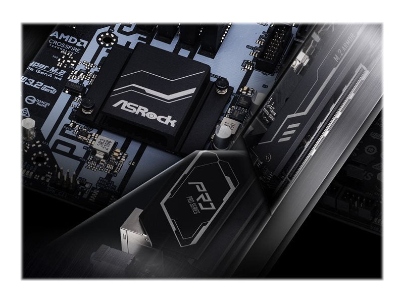 Asrock H670M Pro Rs - Motherboard - Micro Atx - Lga1700 Socket - H670 Chipset - Usb-C Gen1, Usb 3.2 Gen 1, Usb 3.2 Gen 2 - Gigabit Lan - Onboard Graphics (Cpu Required) - Hd Audio (8-Channel)