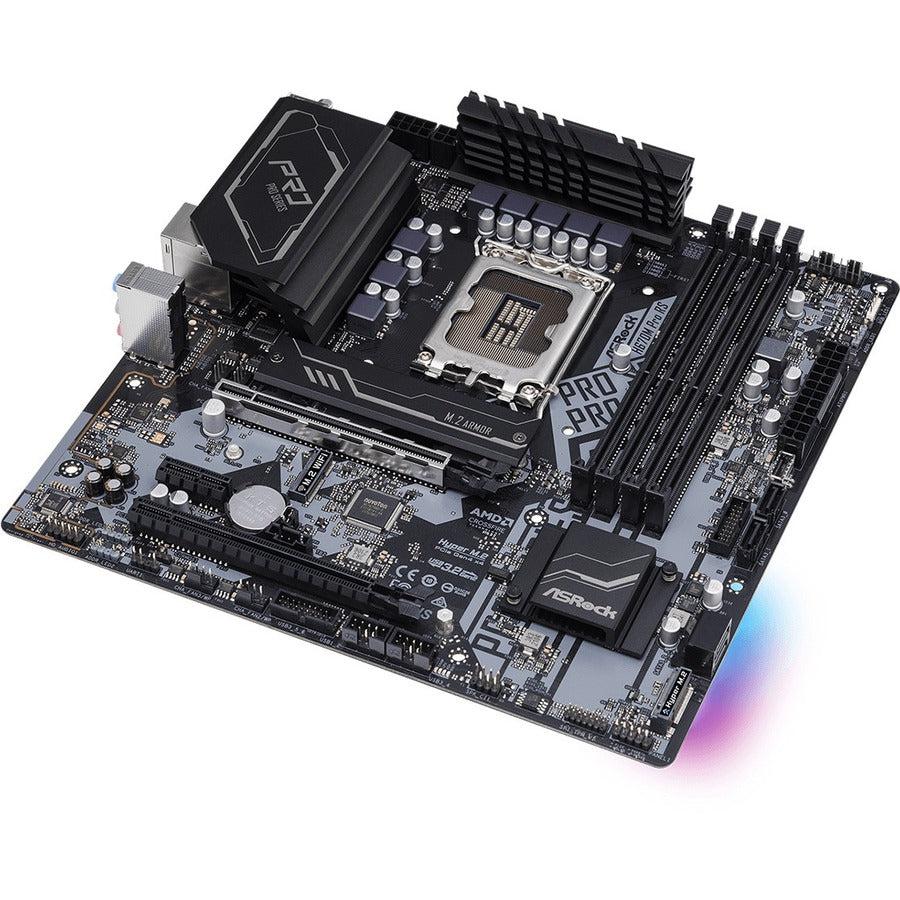 Asrock H670M Pro Rs - Motherboard - Micro Atx - Lga1700 Socket - H670 Chipset - Usb-C Gen1, Usb 3.2 Gen 1, Usb 3.2 Gen 2 - Gigabit Lan - Onboard Graphics (Cpu Required) - Hd Audio (8-Channel)