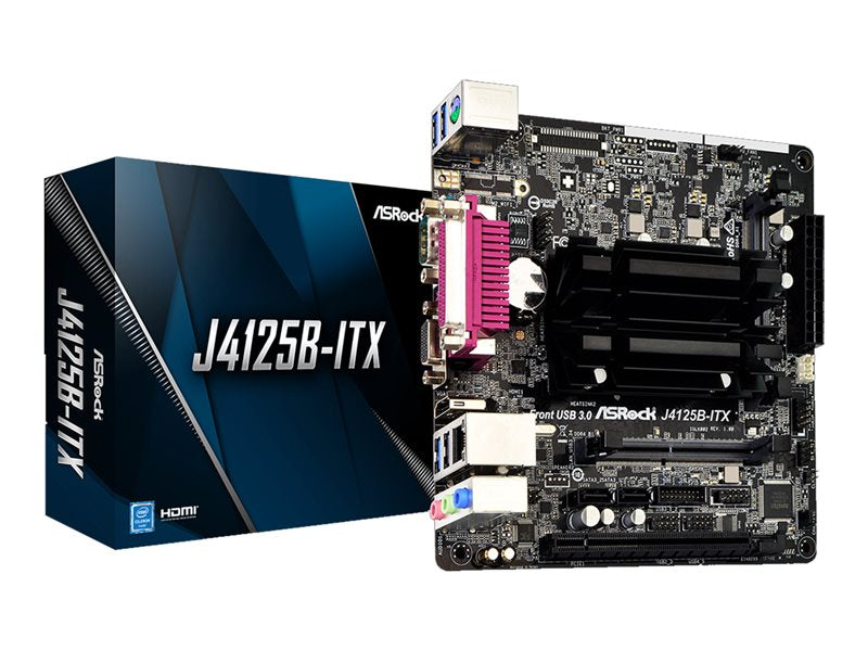 Asrock J4125B-Itx - Motherboard - Mini Itx - Intel Celeron J4125 - Usb 3.2 Gen 1 - Gigabit Lan - Onboard Graphics - Hd Audio (8-Channel)