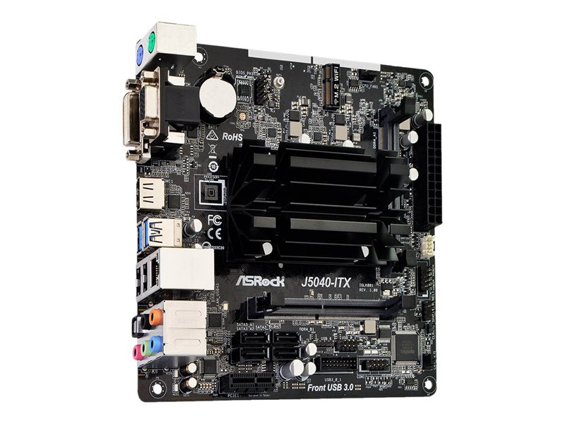 Asrock J5040-Itx - Motherboard - Mini Itx - Intel Pentium Silver J5040 - Usb 3.2 Gen 1 - Gigabit Lan - Onboard Graphics - Hd Audio (8-Channel)