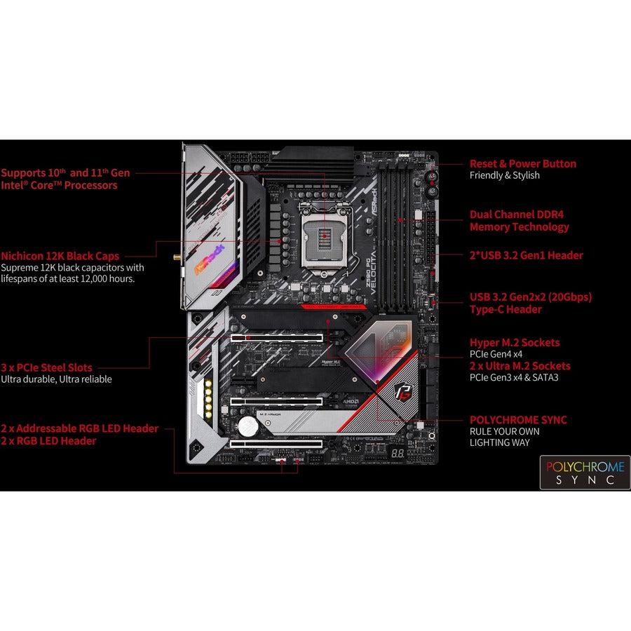 Asrock Z590 Pg Velocita Lga 1200 Intel Z590 Sata 6Gb/S Atx Intel Motherboard