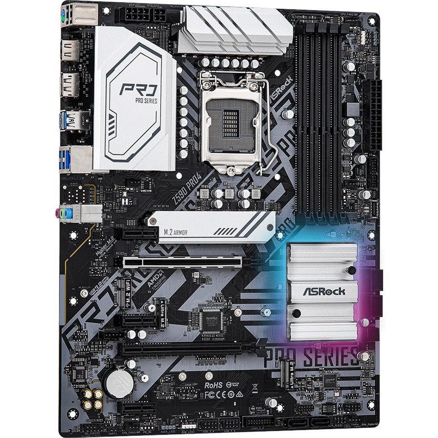 Asrock Z590 Pro4 Lga 1200 Intel Z590 Sata 6Gb/S Atx Intel Motherboard