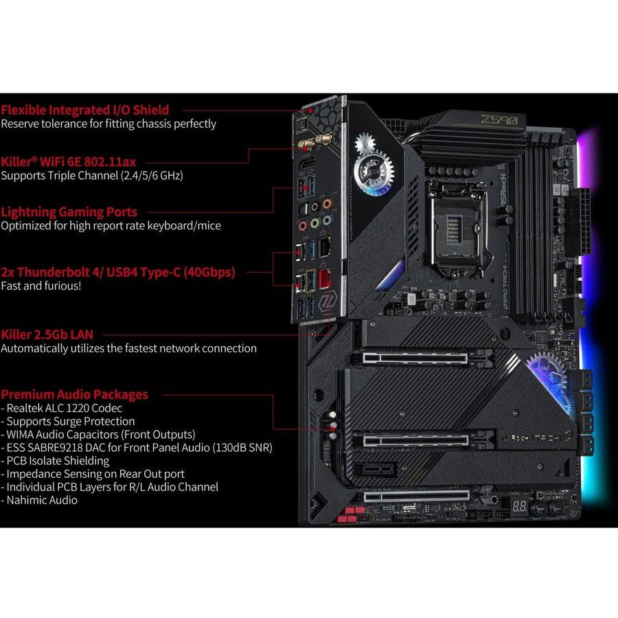 Asrock Z590 Taichi Lga 1200 Intel Z590 Sata 6Gb/S Atx Intel Motherboard