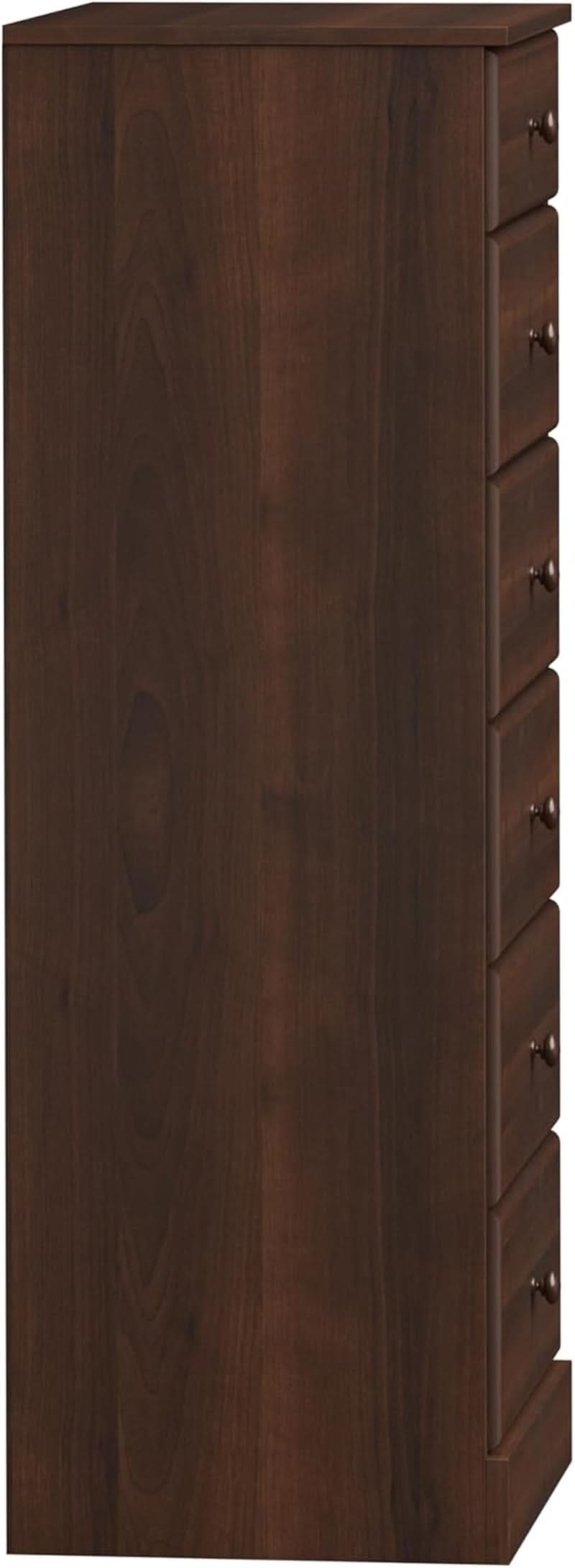 Astrid Tall Brown Dresser Six Drawer Chest For Bedroom