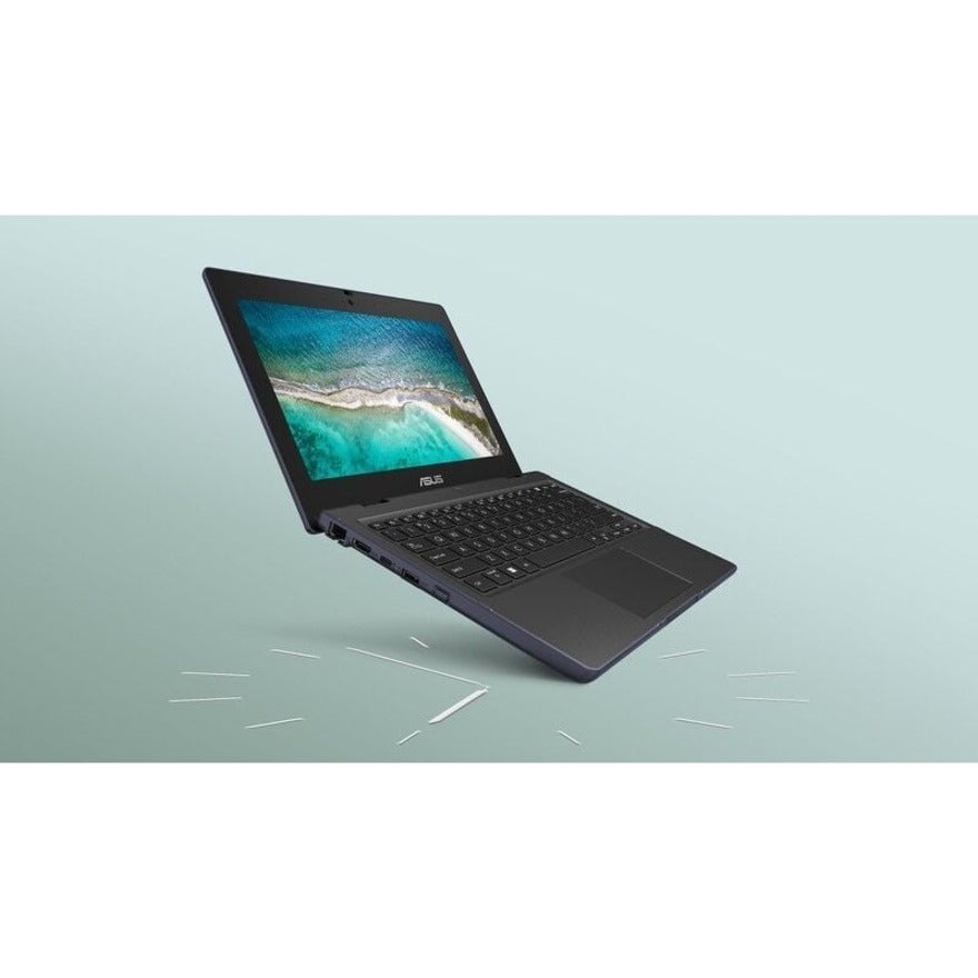 Asus BR1102CGA-YS14 11.6" Netbook - HD - 1366 x 768 - Intel Celeron N100 Quad-core (4 Core) 800 MHz - 4 GB Total RAM - 4 GB On-board Memory - Mineral Gray