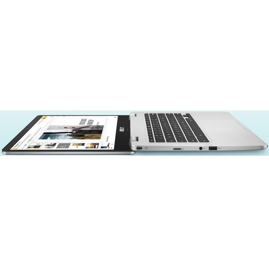 Asus Chromebook C424 C424MA-WH44F 14 Chromebook - Full HD - Intel Celeron N4020 - 4 GB - 64 GB Flash Memory - Silver"