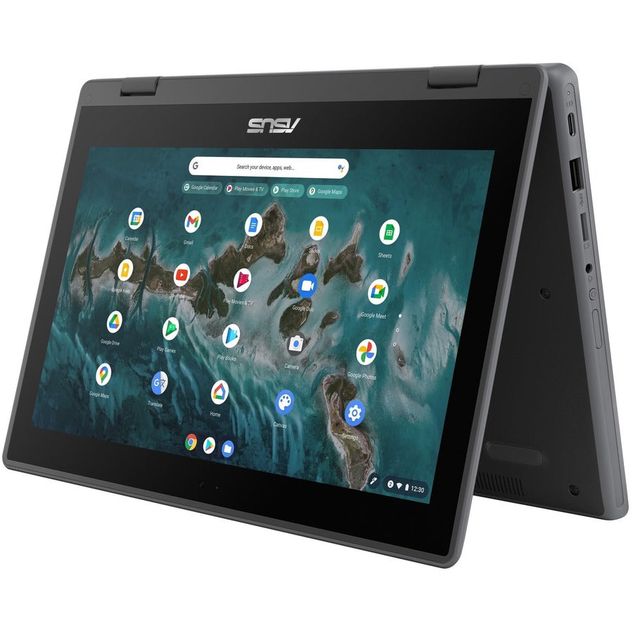 Asus Chromebook Flip Cr1 Cr1100Fka-Yz142T-S 11.6" Touchscreen Convertible Chromebook - Hd - 1366 X 768 - Intel Celeron N5100 Quad-Core (4 Core) 1.10 Ghz - 4 Gb Total Ram - 32 Gb Flash Memory - Dark Gray