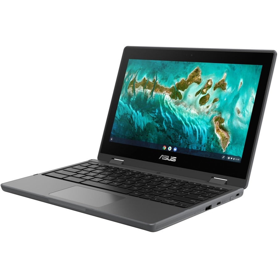 Asus Chromebook Flip Cr1 Cr1100Fka-Yz142T-S 11.6" Touchscreen Convertible Chromebook - Hd - 1366 X 768 - Intel Celeron N5100 Quad-Core (4 Core) 1.10 Ghz - 4 Gb Total Ram - 32 Gb Flash Memory - Dark Gray