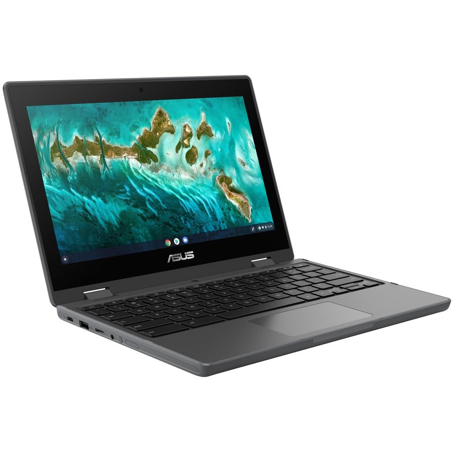 Asus Chromebook Flip Cr1 Cr1100Fka-Yz142T-S 11.6" Touchscreen Convertible Chromebook - Hd - 1366 X 768 - Intel Celeron N5100 Quad-Core (4 Core) 1.10 Ghz - 4 Gb Total Ram - 32 Gb Flash Memory - Dark Gray