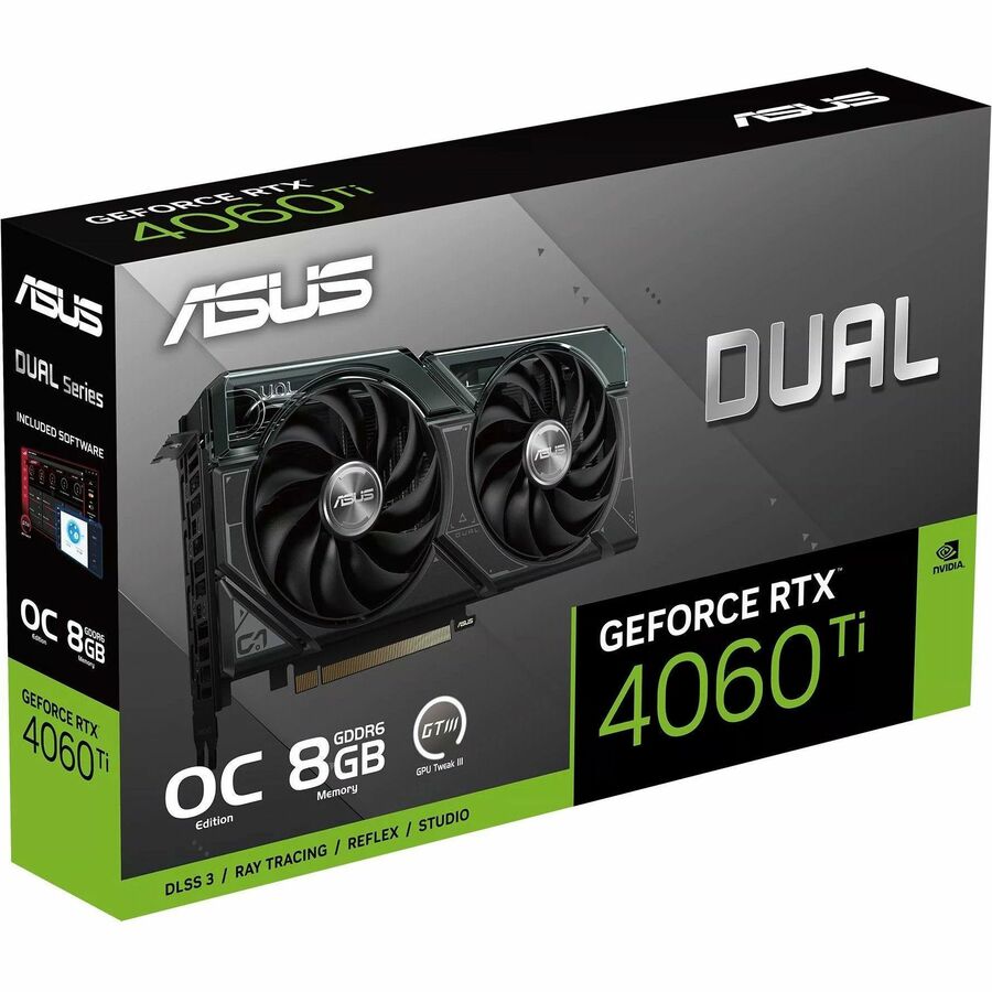 Asus NVIDIA GeForce RTX 4060 Ti Graphic Card - 8 GB GDDR6 - 7680 x 4320 - 2.60 GHz Boost C