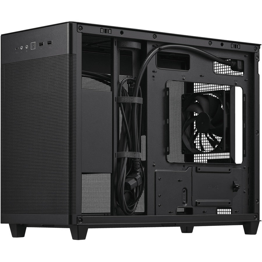 Asus Prime AP201 Computer Case - Small Tower - Black - Mesh - 4 x Bay - 1 x 4.72 x Fan(s)