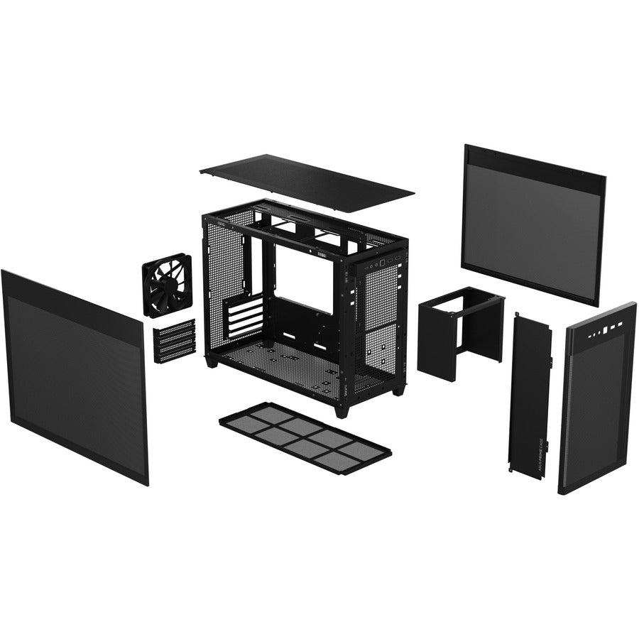 Asus Prime AP201 Computer Case - Small Tower - Black - Mesh - 4 x Bay - 1 x 4.72 x Fan(s)