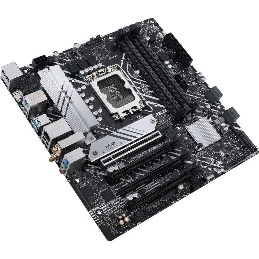 Asus Prime B660M-A AC D4 Desktop Motherboard - Intel B660 Chipset - Socket LGA-1700 - Intel Optane Memory Ready - Micro ATX PRIMEB660M-AACD4