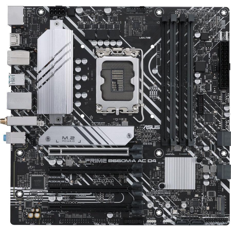 Asus Prime B660M-A Ac D4 Desktop Motherboard - Intel B660 Chipset - Socket Lga-1700 - Intel Optane Memory Ready - Micro Atx PRIME B660M-A AC D4