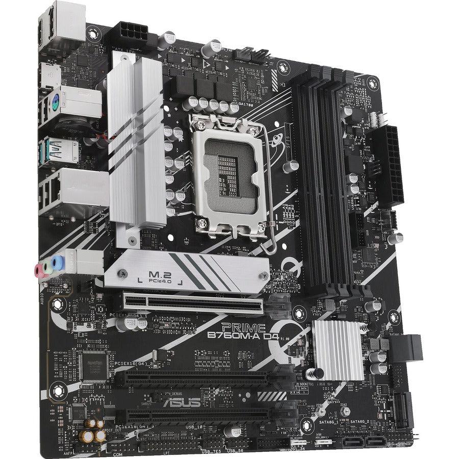 Asus Prime B760M-A D4 Desktop Motherboard - Intel B760 Chipset - Socket LGA-1700 - Micro ATX